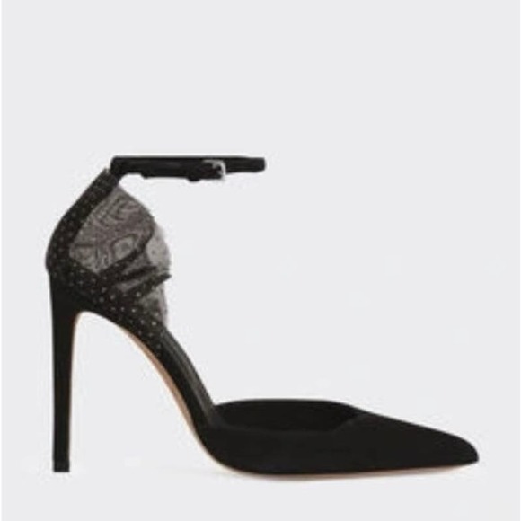 IRO Paris Quincia D’Orsay Suede and Tulle Pumps size 40 - Picture 1 of 12